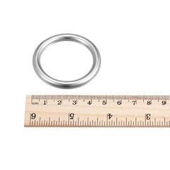 3pcs 316 Stainless Steel Round Ring Welded O-Rings 35mm(1.38″) ID 6mm Thick