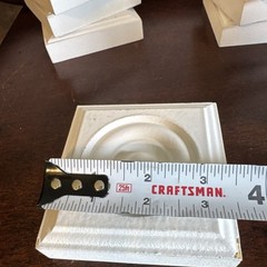 12 Pc. – 3.5”x3.5” Square White Casing Blocks, MDF Rosette, Deco Mold Lot Set