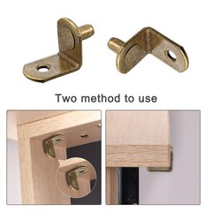 20Pcs 6mm L-Shaped Shelf Support Pegs for Furniture Cabinet Closet