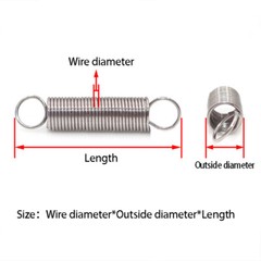 10 x Spring Extended Compression Expansion Tension Springs Various Dia. Length
