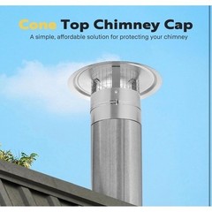 VIVOHOME 6″ Cone Top Chimney Cap with Screen