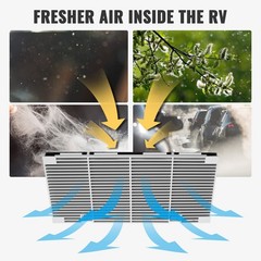 BougeRV RV A/C Air Grille Replacement with Filter 1 Filters + 1 Grilles