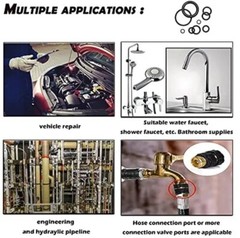TWCC 770 Pcs Rubber O Rings Kit, 18 Size Metric NBR Washer Gasket Sealing