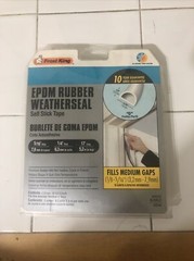 5/16″ X 17′ White EPDM D-Profile Self-Stick Weatherseal – 1/4″ Thick
