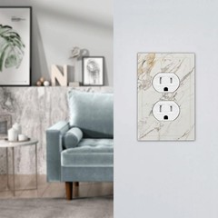 Outlet Covers Gray White Abstraction Marble Modern 1 Gang Duplex Light Switch…