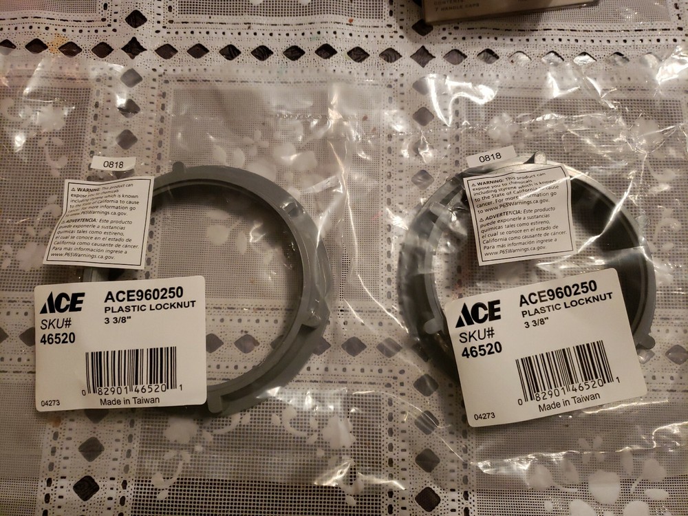 Lot of 2! Ace Plastic Lock Nut (ace960250) 3 3/8″