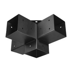 2-Set Pergola Corner Brackets 4-4in, Steel, Heavy Duty