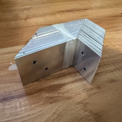 52x Aluminium Angle Brackets 78x50x38mm 2mm Corner Brace Joinery Bulk Lot
