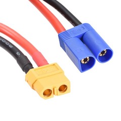 Male Voice XT60 to Female EC5 Connector Adapter with 12AGW 10cm Cable
