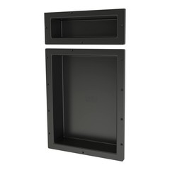 Tile Redi Usa Redi Niche Double Niche Recessed Shower Shelf- Black Two Inner