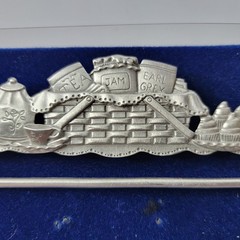 Bell Pull Jam Preserves Holly Silver Tone Metal Decor 6 Inch Lot x2 Vintage