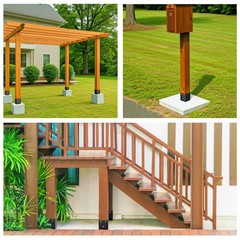 2 Pack Metal Post Base Holder, 6”x6” (Internal 5.5″x5.5″), Post Anchor Brac…