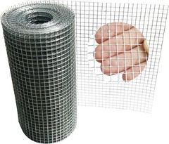 8in X 20ft Hardware Cloth 1/4 Inch 23Gauge, Galvanized Welded Wire Metal Roll, G