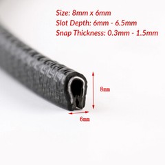 EPDM Car Door Edge Guard Protector Moulding Trim Edge Strip Chip Protect Rubber