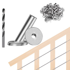 30Pk T316 Marine Grade Stainless Steel 30 Degree Angle Beveled Protector Sleeves