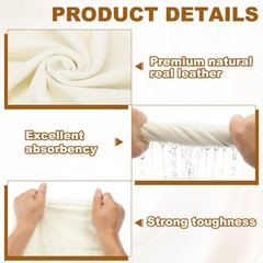 3 pcs suede cloth for cars 50×80 cm, white for interior cleaning
