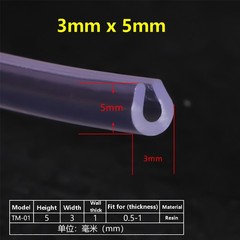 0.5-22mm Edge Protection Frame Profile Silicone Rubber Edging Trim Seal U/L Slot