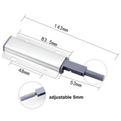 1/4/10Pcs Silver Push-Open-Latch for Self Closing Drawer Door Furniture Hardware