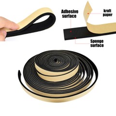 1mm-20mm Thick Neoprene Self Adhesive Backed Foam Sponge Strip Sticky Seal 10M