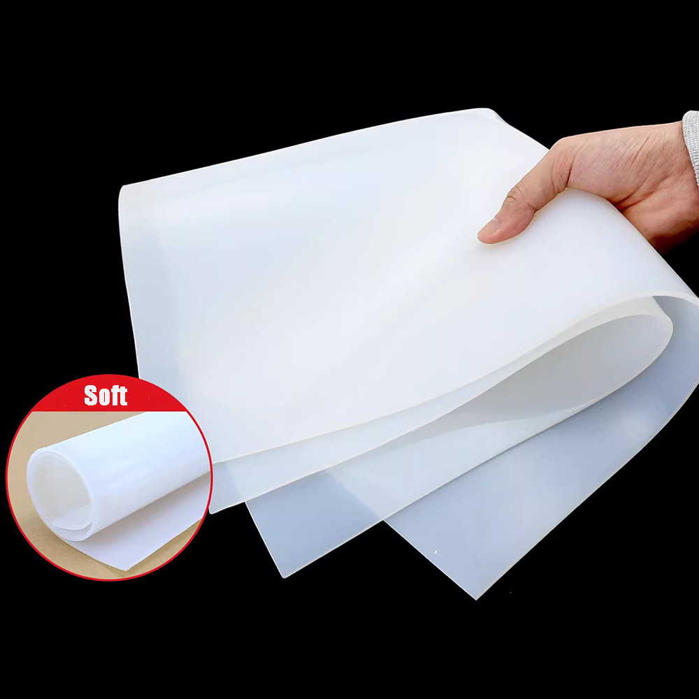 White Solid Silicone Rubber Sheet Thick0.5-10mm High Temperature Soft Mat Gasket