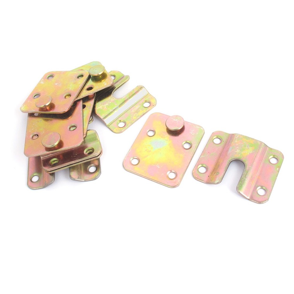 5 Pcs Sofa Furniture Hardware Interlock Connector Hook Bed Hinge