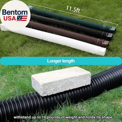 11.5Ft Long Gutter Downspout Extensions Flexible, 4″ Diameter Drain Downspout Ex