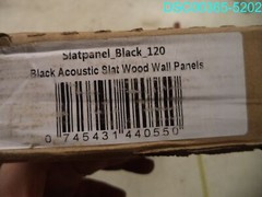 QTY=2 Panel’s: The Wood Veneer Hub Acoustic Wood Wall Panels SLATPANEL_BLACK_120