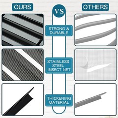 2 Pcs 12″ X 18″ Gable Vent Aluminum Alloy Wall Vents Shed Attic Vent with Screen