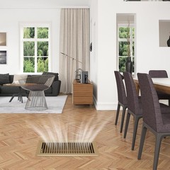 VOISEN Floor Register 4×12, 2 Pack Floor Vent Covers, Steel Adjustable Air Su…