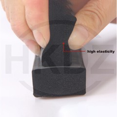 Black EPDM Rubber Foam Sealing Strip Flat Bar For Cabinet Door Seal 10mm- 40mm