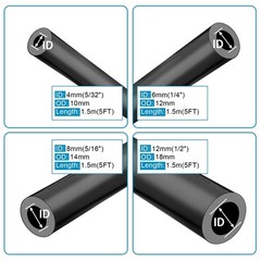 5/32 1/4 5/16 1/2 Automotive Silicone Vacuum Tubing Hose line Kit 5FT with 11…