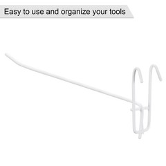 30Pcs Grid Wall Display Hooks Store Storage Wall Organizers 8 Inch White
