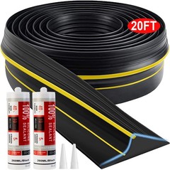 Jin&Bao Universal Garage Door Threshold Seal Strip 20FT Kit, Bottom Waterproof ,