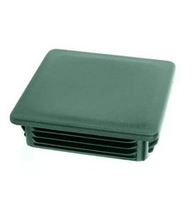 10x Square Tube Lamellar Plug 50×50 mm Quadrat Green End Caps Plastic