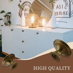 Cionyce 12 Pcs Brass Cabinet Knobs Metal Drawer Round 12 Pack,