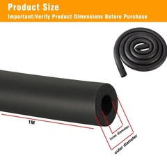1M Fitness Equipment Handle Bars Thermal Insulation Rubber Pipe Sponge Foam Tube