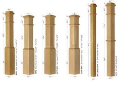 Poplar Box Newel Post For Stair Remodel Rail Supplies Rail Post 4091-92-374-75