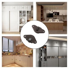 48PCS Cabinet Sliding Door Pulley Set for Wardrobe Smooth Sliding 57MM ABS