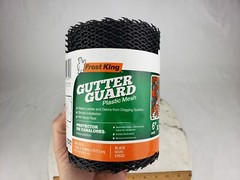 2x Thermwell Frost King 6″ x 20 Ft Black Plastic Gutter Guard VX620 – Strip Mesh