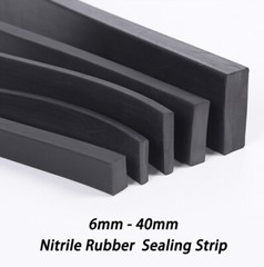 6mm-40mm Nitrile Rubber NBR Solid Sealing Strip Square Bar Gasket Oil-resistance