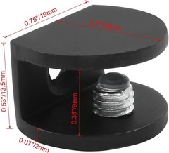 8PCS Adjustable Frameless Glass Shelf Brackets Clamp for 8-10mm Glass