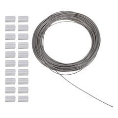 1 Set Stainless Steel Rope Cable with Aluminum Sleeves for Outdoor Wire Railings