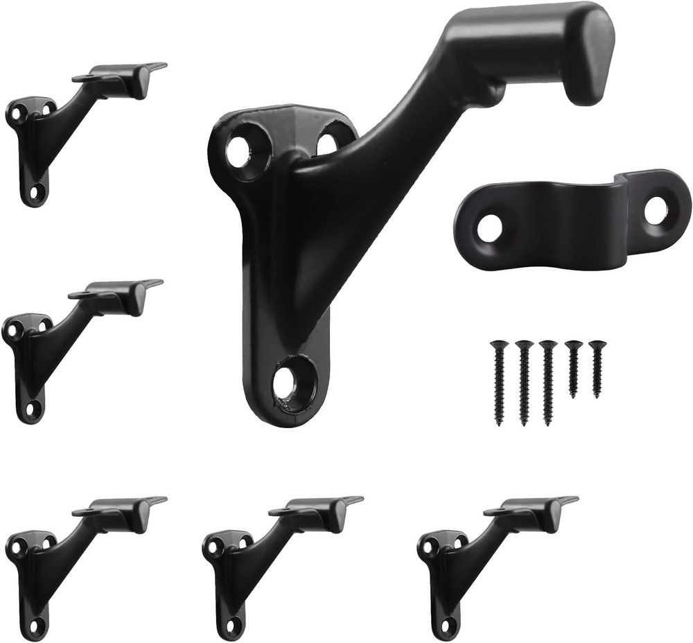 Handrail Stair Brackets 3″ Oil Rubbed Bronze Finish, 6 Pack Heavy Duty Support H