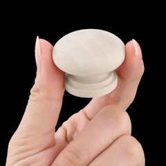 Home Wood Round Furniture Wardrobe Dresser Door Pull Handle Grip Knob 11pcs