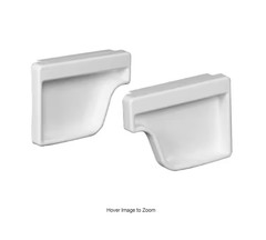 White Vinyl K-Style End Cap Set 5 in.