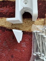 2 Pack 4 (8) – 2X4 White Stair Bracket Plastic Adjust Deck Brackets Model 351447