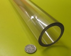 Polycarbonate Lexan Clear Tube 2.0″ x 1.50″ x 1/4″ Wall (2″ x 1 1/2″) -8048Z