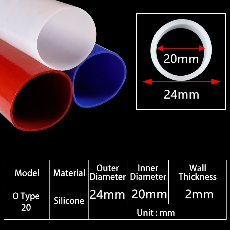 ID 20mm-235mm Silicone Tube Hose Large Calibre Pipe Soft Rubber High TEMP 300℃