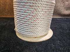 Twisted Polyester-Dacron Rope 5/8 inch Diameter, 600 ft. Length 3-Strand White