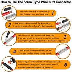 12-10 Gauge Wire Butt Connectors 10 PCS Tinned Brass Mechanical Butt Splice C…